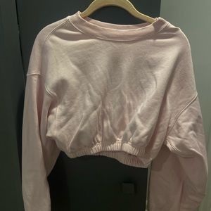 alo yoga devotion crewneck pullover — baby pink